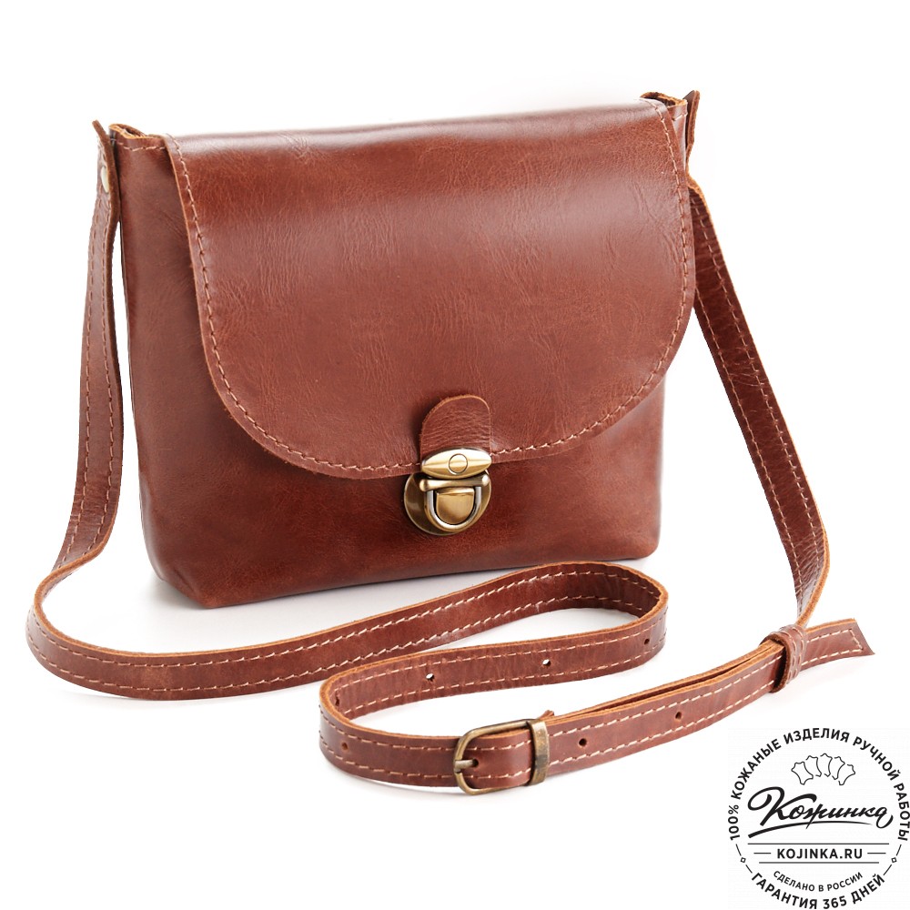  Кожаная сумка "Калифорния Нью" (коньяк)